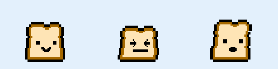 Toasty stands upright, squashes down to charge, and stretches upward for a hop.